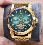 Replica Yellow Gold Patek Philippe Geneve Tourbillon Watches Men 41mm